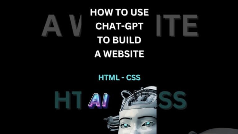How to use CHAT-GPT to build a website HTML – CSS #ai #chatgpt #coding #code