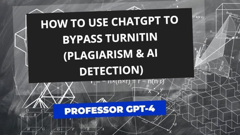 HOW TO USE CHATGPT TO BYPASS TURNITIN (PLAGIARISM & AI DETECTION)
