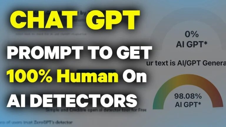 Chat GPT – Pass Ai Detectors 100% Human Written With This Prompt