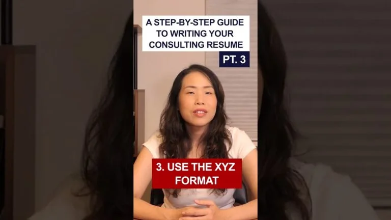 Use the XYZ Format to draft your examples! #managementconsulting #consulting #shorts